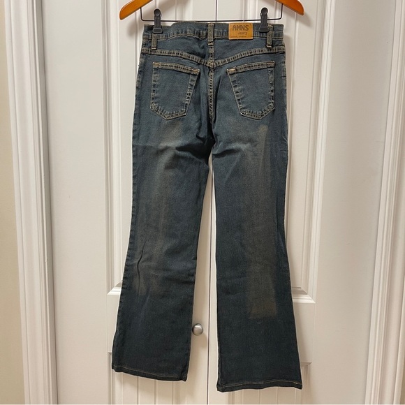 AMNS Jean's Original Amnesia Y2K Dirty Wash Mid Rise Flared Jean - Picture 3 of 16